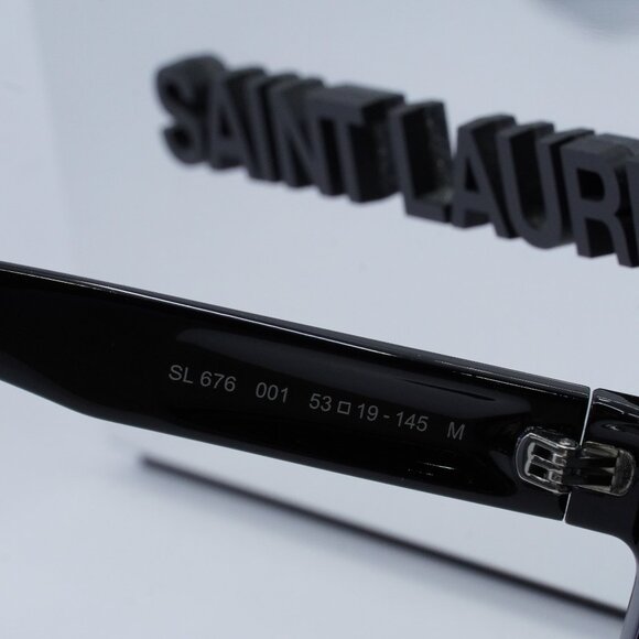 FINAL PRICE NEW SAINT LAURENT SL676 001 BLACK SUNGLASSES - Picture 7 of 9